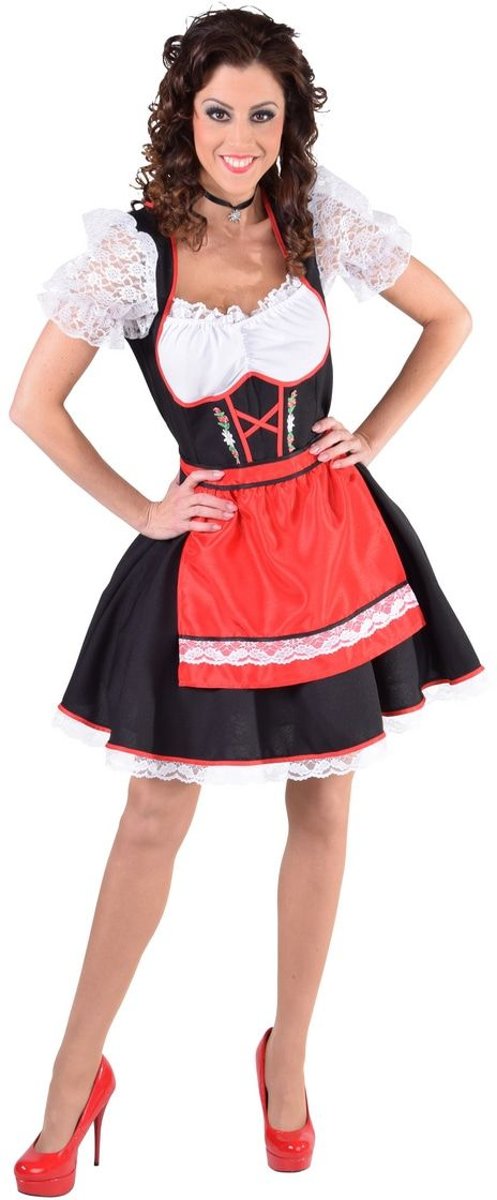 Boeren Tirol & Oktoberfest Kostuum | Rood Traditioneel Salzburg Tirol | Vrouw | Large | Bierfeest | Verkleedkleding